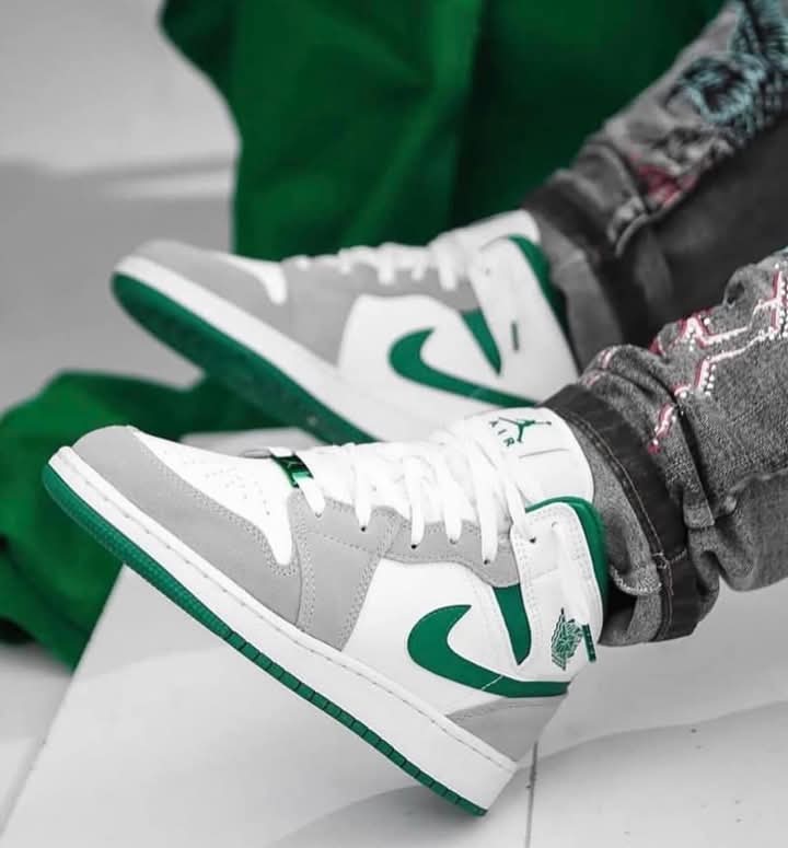 Air Jordan 1 Grey & Green