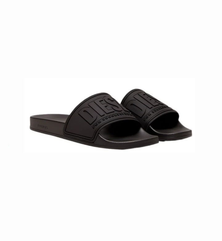 Diesel Sa-Mayemi-Pool Slides With 3D Logo "Black"