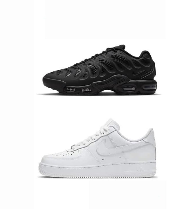 Nike Air Max Drift TN Black+Air Force 1 White....COMBO