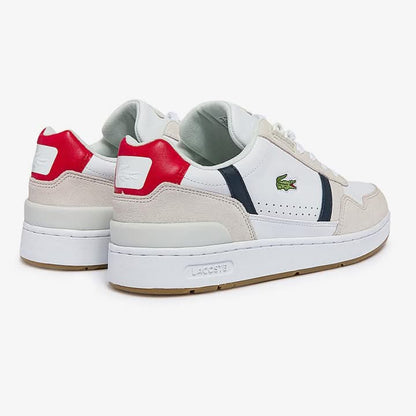 Lacoste T-Clip Tricolour Leather And Suede Trainers