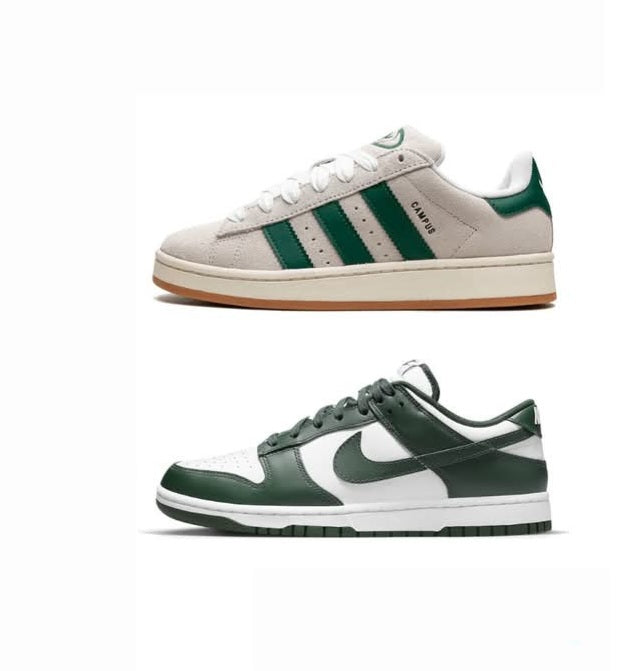 Adidas Campus "Grey"+Nike Dunk Low "Green"....COMBO
