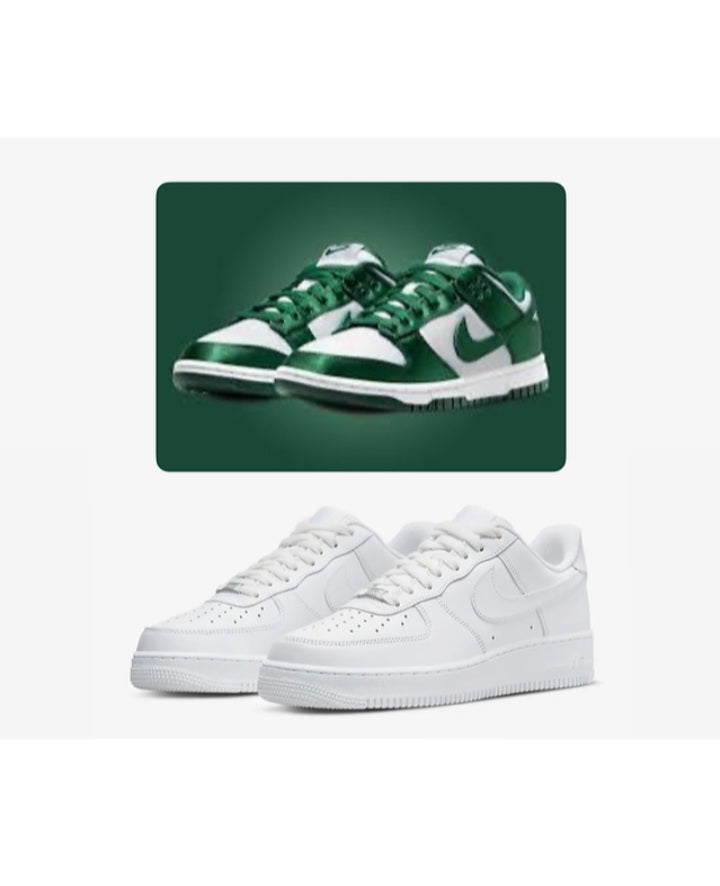 Nike Dunk Low"Green"+Air Force 1"White"...COMBO