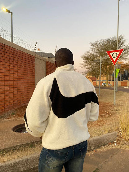 Nike Big Swoosh Reversible Boa Jacket"White & Black"