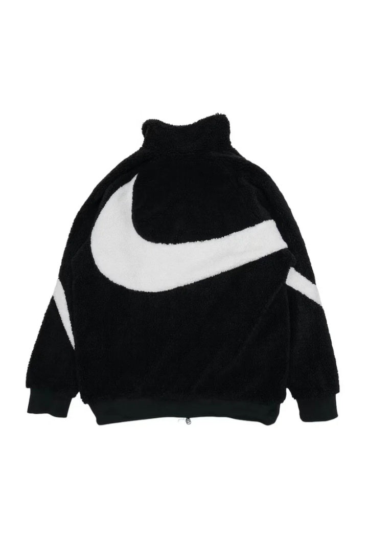 Nike Big Swoosh Reversible Boa Jacket"Black & White"