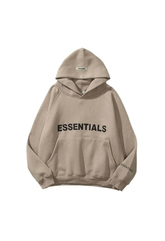 Fear of god essentials 3D silicon applique pullover hoodie "