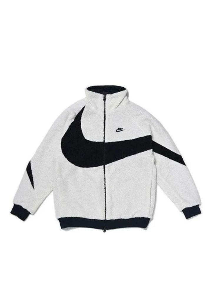 Nike Big Swoosh Reversible Boa Jacket"White & Black"