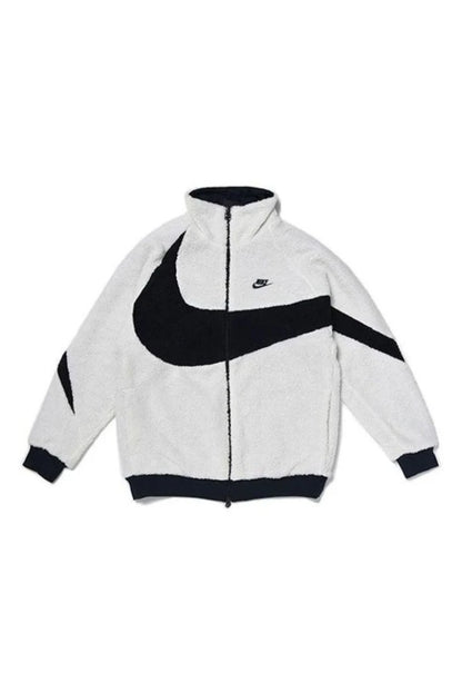 Nike Big Swoosh Reversible Boa Jacket"White & Black"