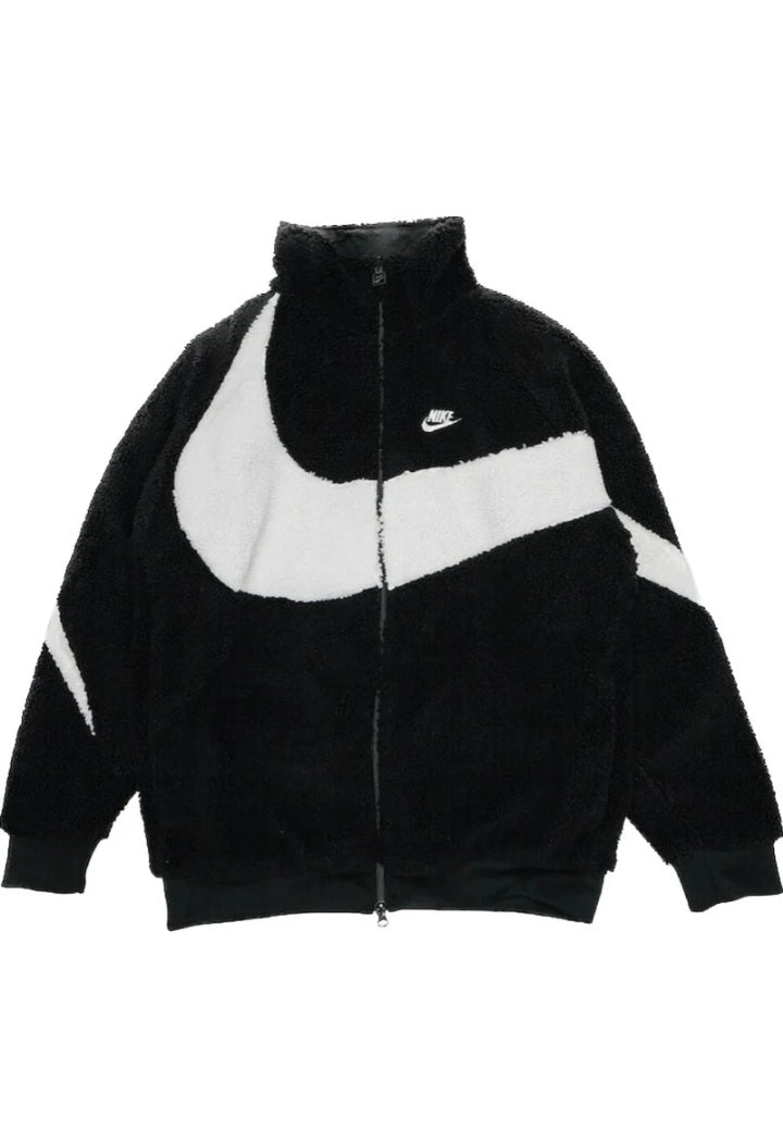Nike Big Swoosh Reversible Boa Jacket"Black & White"