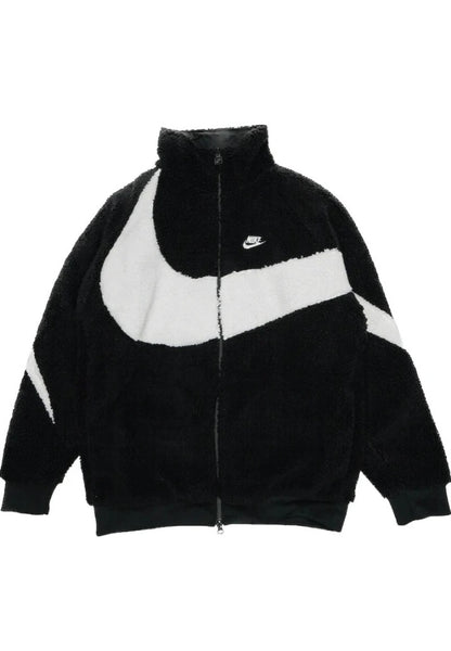 Nike Big Swoosh Reversible Boa Jacket"Black & White"